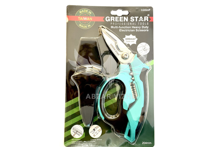 قیچی حرفه ای کار با برق 8 اینچ مدل 11411P برند گرین استار