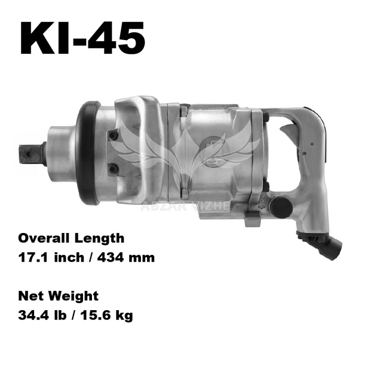 بکس بادی شفت بلند توین همر درایو 1 اینچ 3390 نیوتن متر مدل KI-45-8 برند کوانی KUANI