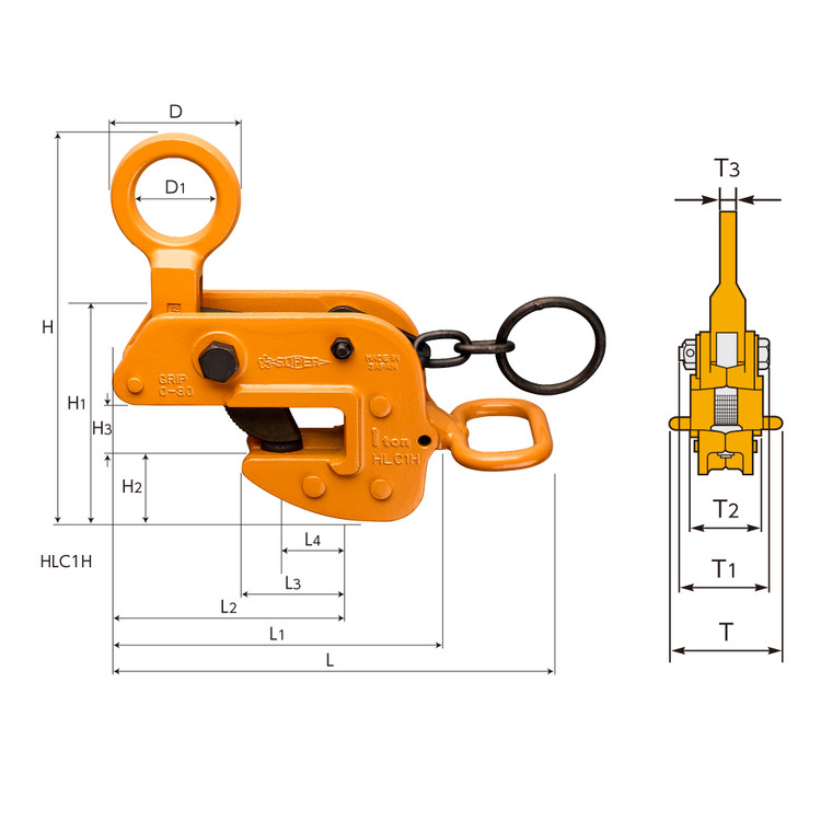 ورق گیر افقی (دسته قفلدار) مدل HLC-1H برند سوپر