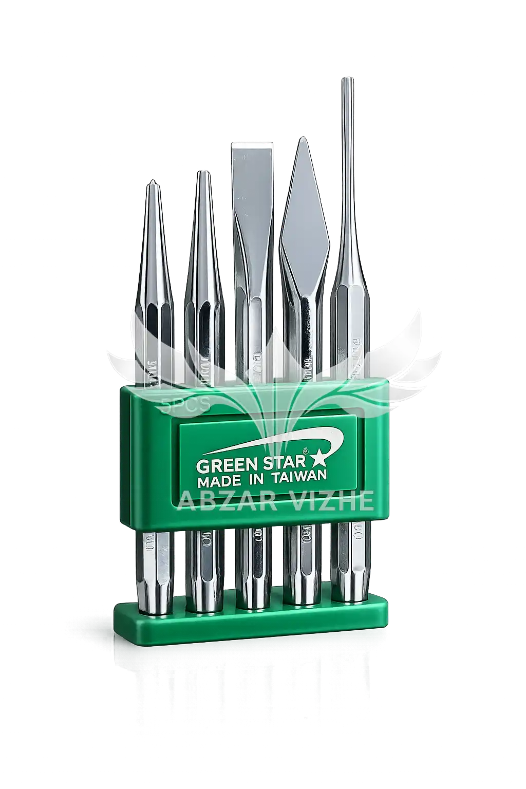 ست سنبه و قلم 5 پارچه مدل 11702P برند گرین استار Green Star تایوان
