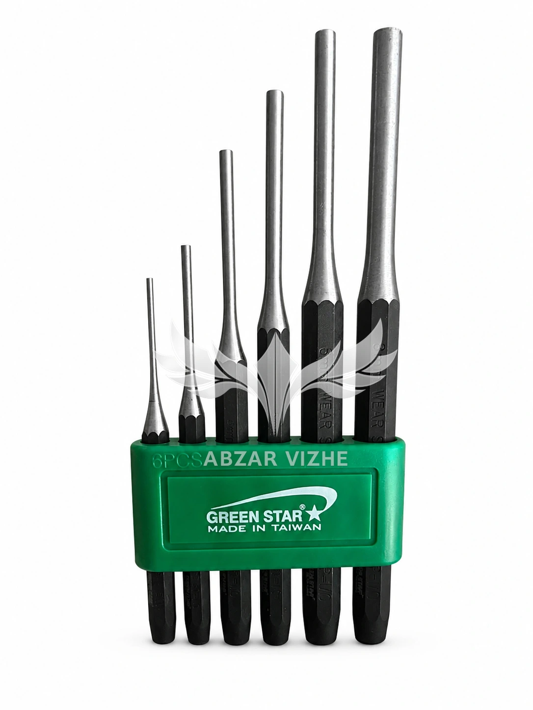 ست سنبه پین درآر 6 پارچه سایز 8 تا 22 مدل 11701P برند گرین استار Green Star تایوان