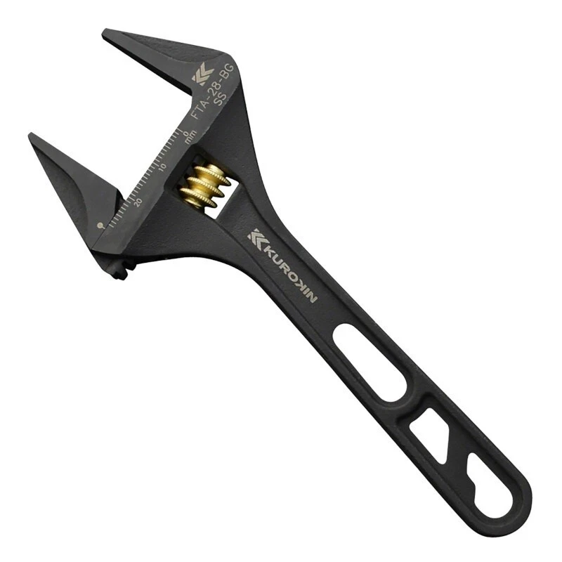 آچار فرانسه سبك سایز 6 اینچ دهانه 28 مدل FTA-28-BG برند کوراکین KUROKIN ژاپن